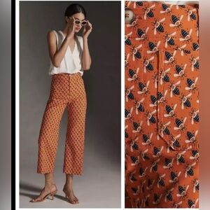 Anthropologie x Sarah Gordon Maeve Colette Wide Leg Pants Bee Print 4